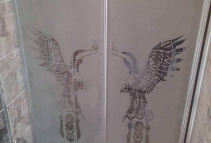 Taraftar Desenli Duşakabin (Beşiktaş)